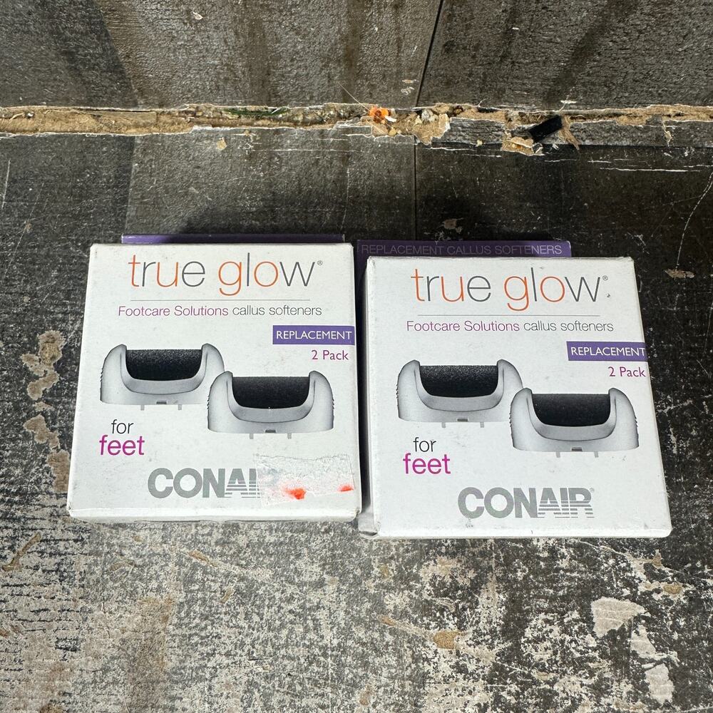 2 CONAIR‎ TRUE GLOW Replacement Callus Softeners For Feet - 2 Pack (4 in Total)